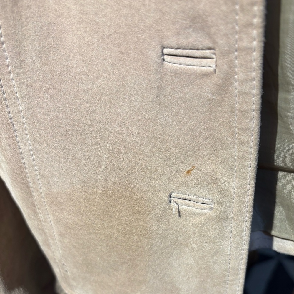 Maxima Beige Suede Button-Front Jacket - image 3